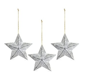 Arbre de noël en argent fini Antique, pendentif en métal, étoiles fabricant, nouveau Design, ornements d'arbre de noël - Product Image 1