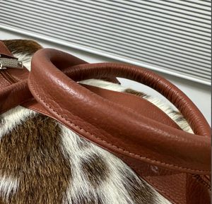 Luxury Genuine Leather <b>Duffle</b> <b>Bag</b> <b>with</b> <b>Wheels</b> and Zipper Closure Large Capacity for Travel Sports Gym Overnight Weekender - Product Image 6