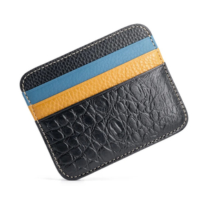 Cartera de cuero delgada de negocios para hombres, tarjetero de tendencia, regalo de moda de viaje, bolsillo con logotipo impreso para monedas, estilo personalizado - Product Image 4