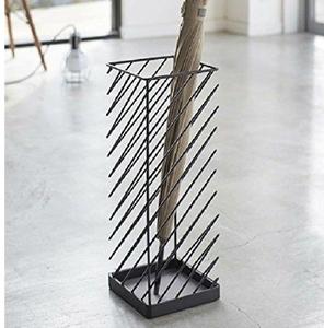 Support de rangement parapluie en métal noir enduit de poudre avec finition élégante pour organiser les vêtements de pluie dans la décoration intérieure de la maison - Product Image 3