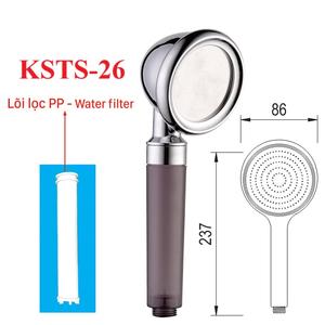 Pommeau de douche KSTS-26 en plastique ABS OEM/ODM, douchette personnalisable, accessoires de salle de bain pour hôtels et villas, finition polie KSN Vietnam - Product Image 3