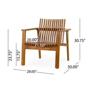 Chaises de jardin en teck massif, idéales pour se détendre en extérieur et au design moderne et élégant. - Product Image 3