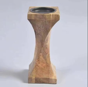 Portavelas de madera moderno, estilo único para el hogar, Hotel, mesa, iluminación, portavelas decorativo, venta al por mayor, Navidad - Product Image 2