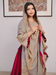 Designer Women's Party Wear <b>Top</b>-Plazzo and Dupatta Set Heavy Embroidery Work - Product Image 6