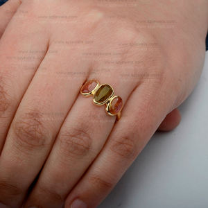 Anillo de compromiso de turmalina de sandía de oro sólido de 14K más vendido, joyería de moda de diseño elegante para bodas y fiestas - Product Image 6