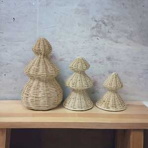 Adornos de árboles de Navidad de Metal para el hogar y el jardín en forma de cono, accesorios decorativos de alta calidad tejidos de algas marinas para festivales - Product Image 6