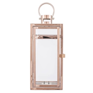 El mejor artesano hecho a mano, linterna de acero inoxidable de oro rosa, iluminación festiva Interior del hogar, portavelas decorativo de Metal - Product Image 4