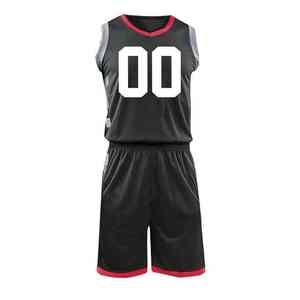 Custom Logo American Basketball Sports Training Suit Set for Adults Breathable Plus Size 100% Polyester - Product Image 1
