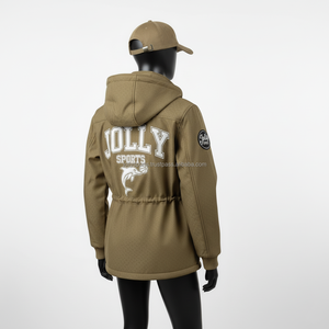 Chaqueta Softshell para Mujer, Tejido de 320 GSM, Tono Oliva, con Paneles Frontales en el Pecho, Logotipo Bordado Personalizado - Product Image 5