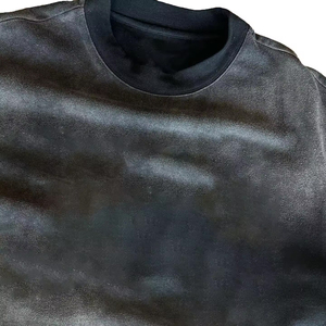 Camiseta de lujo de cuello redondo de alta calidad OEM, camiseta Unisex de algodón de corte regular personalizada 100% algodón, camiseta en blanco de gran tamaño para hombres - Product Image 3