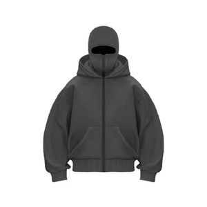 Pasamontañas de alta calidad, Jersey Unisex, Sudadera con capucha de algodón, forro polar, algodón de invierno, patrón sólido, impresión Digital, tejido no tejido - Product Image 4