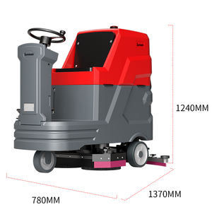 Fregadora y Secadora de Pisos Eléctrica Rotativa con Doble Cepillo de 48V - Product Image 1