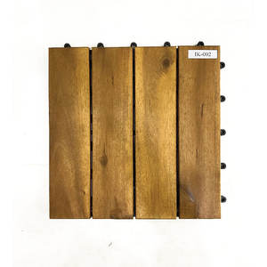 Azulejos contemporáneos de madera de Acacia entrelazados para patio, azulejos de madera dura para exteriores con función antideslizante, impermeables para todo tipo de clima - Product Image 1