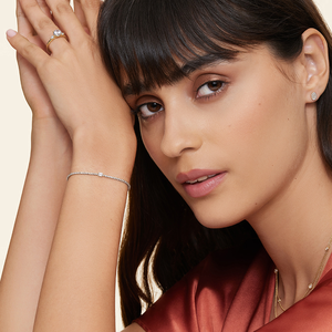 Mode 8 pouces coupe ronde Moissanite diamant Tennis Bracelet luxe 925 argent avec bijoux étincelants cadeau à la mode pour elle et lui - Product Image 4