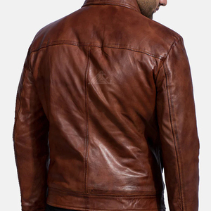 Chaqueta de cuero personalizada para hombre, ropa de calle de alta calidad y prendas de vestir exteriores de moda, perfecta para marca de etiqueta privada y pedido a granel, 2025 - Product Image 4