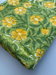 Tela de algodón verde para confección y artesanía, edredón hecho a mano, diseño de columpio con estampado de bloques florales para mujeres y niños - Product Image 3