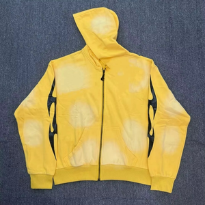 Hot <b>Sales</b> Custom 380g Distressed <b>Washed</b> Fleece <b>Lined</b> Hoodies Oversized Unisex Hoodies - Product Image 2