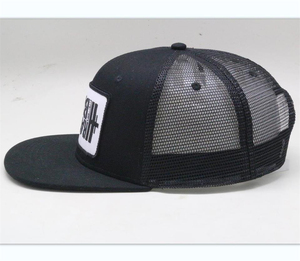 Sombrero de camionero de malla de ala curvada de 5 paneles de alta calidad para mujer, logotipo bordado personalizado, Material de lona vaquera, actuación en la playa al aire libre - Product Image 5