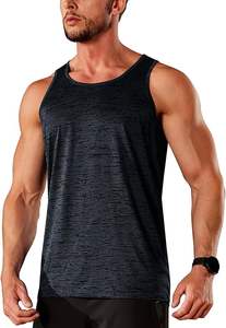 <b>Men's</b> Customized Breathable Quickdry <b>Tank</b> <b>Tops</b> Sleeveless Shirt <b>for</b> Casual or Fitness Wear - Product Image 3