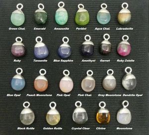 8-10mm Naturel Péridot Gemstone Pendentif Plaqué Or Tumble Forme Bijoux De Mode avec Pierres De Naissance Pierres De Naissance Naturelles Pierres Précieuses - Product Image 4