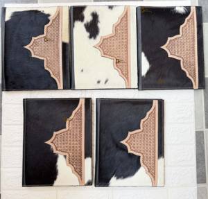 Nuevo pelo en ocultar cuero de vaca planificador de negocios cartera carpeta de archivos de alta calidad carpeta de documentos carpeta con tarjetero - Product Image 6