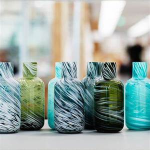 Innovador jarrón de mármol y vidrio de cierre abierto para el hogar Diseño de sala de estar Muebles de jarrón de flores únicos - Product Image 4