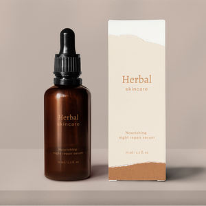 Boîtes de produits de soins de la peau noir mat Boîte de papier d'emballage entièrement personnalisable pour boîte d'emballage de soins de la peau de sérum - Product Image 2