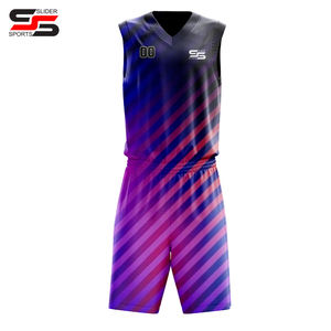 Maillot de basket-ball réversible en polyester pour hommes Fournisseur de vêtements de sport avec logo personnalisé Vêtements d'uniforme de basket-ball pour hommes - Product Image 3