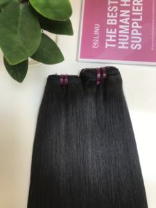 Extensiones de cabello humano virgen vietnamita, cutícula alineada, hueso recto, Color Natural, trama doble, envío rápido - Product Image 4