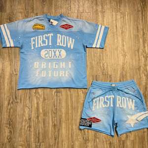 Vente en gros de vestes pullover avec logo personnalisé Ensembles pour hommes Survêtements vierges Ensemble de survêtement respirant en nylon coupe-vent pour hommes - Product Image 3