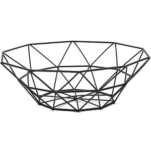 Latest Design Black Powder Coated Fruit <b>Basket</b> and Storage <b>Basket</b> Wire <b>Basket</b> Luxurious Design For Kitchen Utensil Holder - Product Image 5