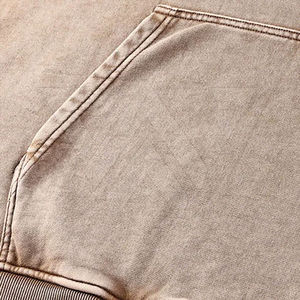 Vêtements d'hiver, sweats à capuche délavés à l'acide, couleur unie, vêtements de mode, sweats à capuche délavés à l'acide personnalisés, sweats à capuche oversize élégants - Product Image 6