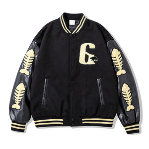 แจ็กเก็ตเลตเตอร์แมนแจ็กเก็ตขนสัตว์และผ้ากำมะหยี่ทำจาก2025ผู้ผลิตและผู้จำหน่าย - Product Image 3