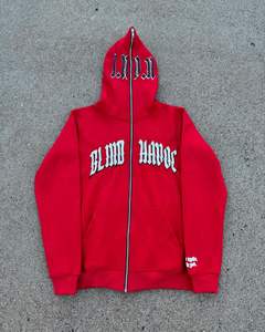 Custom Y2K 3D Carta Impreso Zip-Up Pullover Sudadera con capucha de gran tamaño 100% Algodón Unisex Ropa de calle para los hombres Temporada de invierno - Product Image 1