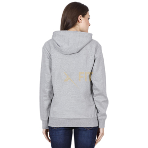 Sweat à capuche à manches longues en coton polaire avec logo personnalisé pour femmes Conception surdimensionnée à épaules tombantes pour le yoga Haut respirant - Product Image 3