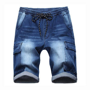 Mid <b>Waist</b> Denim Shorts Men <b>Jeans</b> Diamond Straight Oversize Designer Logo Hell Raw Edge Hem Rhinestones Hot Shorts 100% Cotton - Product Image 1