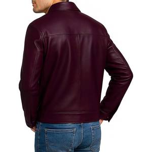 เสื้อผู้ชายฤดูหนาวลำลอง ผ้าผสมคอตตอน ระบายอากาศได้ดี เป็นมิตรกับสิ่งแวดล้อม ทรงปกติ แขนยาว ปรับแต่งได้ ด้านหน้าสไตล์นักขี่มอเตอร์ไซค์ - Product Image 5