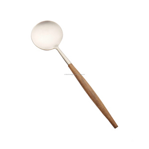 ล่าสุดไม้ตะวันตก Flatware สแตนเลสสตีลชุดช้อนส้อมมีดช้อนส้อมชุดบ้านชุดอาหารเย็น - Product Image 5