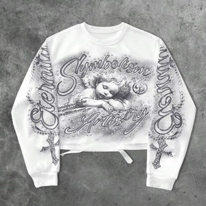 Jésus-Christ sublimé sweat-shirt en polyester personnalisé pour unisexe coupe confortable impression de logo personnalisé - Product Image 1