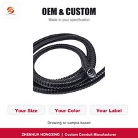 Conduit en acier ondulé recouvert de PVC, gaine de câble électrique flexible, ignifuge, 10 mm, 20 mm, 25 mm