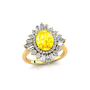 Anillo de Boda de Oro Sólido de Moda 2026, Chapado en Rodio Clásico, Corte Ovalado, con 46 Diamantes Naturales Incrustados, Venta al por Mayor - Product Image 1