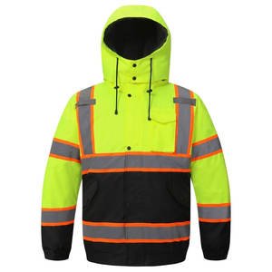 Veste de sécurité réfléchissante abordable, coupe-vent et durable, vêtements de sécurité d'extérieur pour hommes adultes - Product Image 1