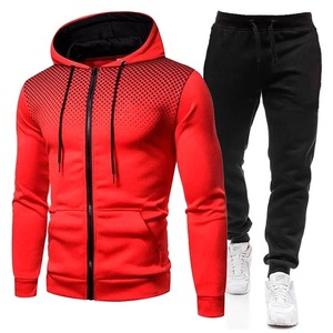 Conjunto de 2 piezas reflectante personalizado para hombre, chaqueta cortavientos de poliéster de temporada de invierno y chándal, ropa de calle, chándal - Product Image 4