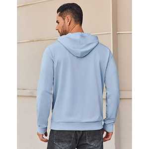 Winter Men's Long-Sleeved Sweatshirt Plus Velvet Warm <b>Hoodie</b> Custom Printed Embroidery Logo Casual Solid Color Top <b>3xl</b> - Product Image 2
