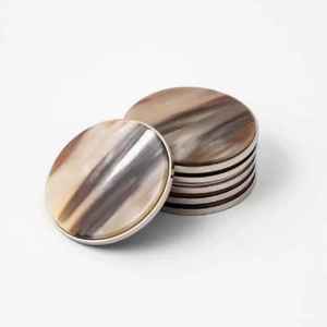 Posavasos de cuerno de búfalo utilizado para servir té y café en restaurante y hogar a bajo precio - Product Image 3