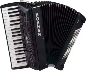 Acordeón de Piano Hohner Original de Calidad Superior, Bravo III 72, Diatónico, Negro, Incluye Estuche y Correas, Garantía de 5 Años, Origen EE. UU. - Product Image 1