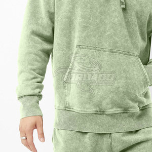 New Arrival Hot Sale <b>Men</b> Acid Wash Hoodies 100% Cotton Solid Winter Wholesale Custom Design - Product Image 5