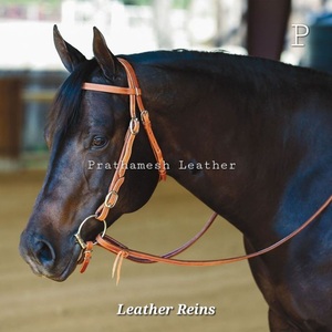 Asequible cuero caballo riendas personalizadas estilo occidental inglés OEM cuero genuino equitación riendas al por mayor proveedor tendencia - Product Image 5