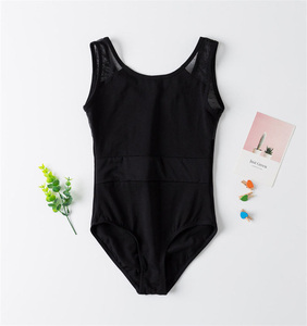 Vente en gros de vêtements de danse d'entraînement de haute qualité pour enfants vêtements de danse en maille de coton et d'élasthanne justaucorps de ballet pour filles - Product Image 5