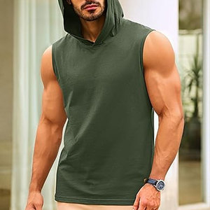 Fashion <b>Sleeveless</b> <b>Hoodies</b> Soft Stretch Material Comfortable Fit for Daily Casual Wear <b>Sleeveless</b> <b>Hoodies</b> - Product Image 3